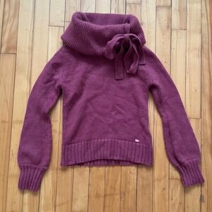 Ted Baker London Chunky Knit Cowl Neck Sweater Size 2 Angora Blend